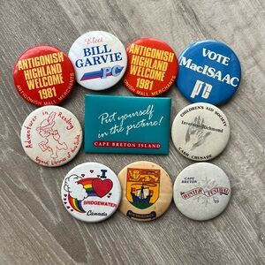 Vintage Button Pins from the East Coast